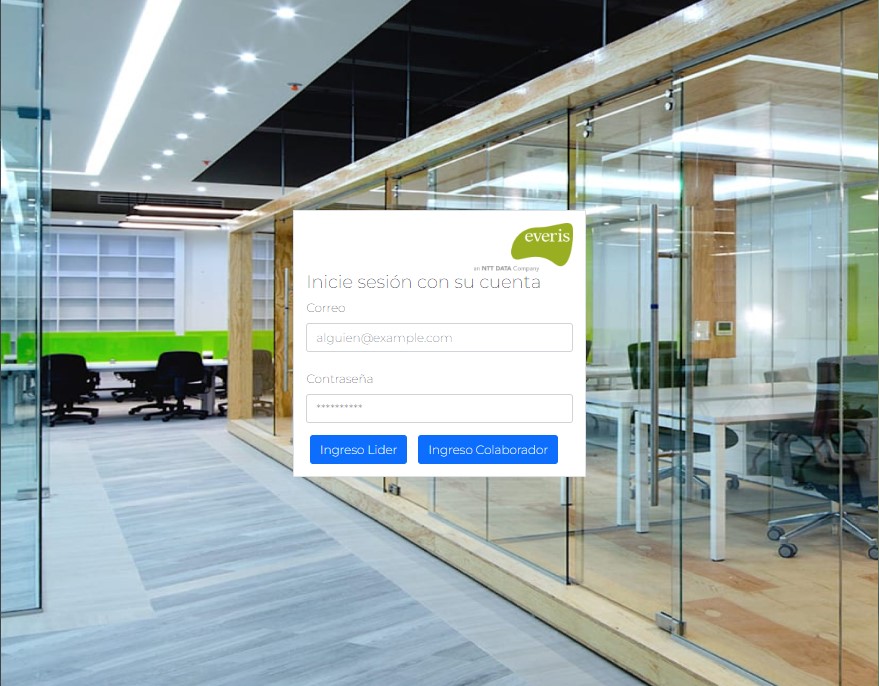 imagen del inicio de una web donde puedes ingresar con usuario